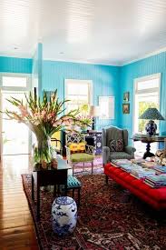 Designer Anna Spiro S Vivid Brisbane Cottage Indulges Her Love Of Mixing Colour Pattern Anna Spiro Colorful Outdoor Furniture Australian Interior Design