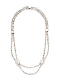 Fope White Gold Diamond Double Strand Necklace By Fope At Gilt Double Strand Necklace Necklace White Gold Diamonds