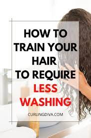 How To Train Your Hair To Require Less Washing Your Hair Diy Hair Care Natural Hair Diy
