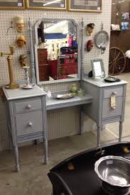 Dressing Table Painted With Annie Sloan Chalk Paint Paris Grey With Old White Wash Waxed With Clear Wa Real Milk Paint Company Vanity Table Real Milk Paint