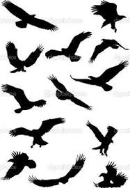 Black And White Flying Eagle Tattoo Eagle Silhouette Collection Tree Silhouette Tattoo Silhouette Tattoos Eagle Silhouette
