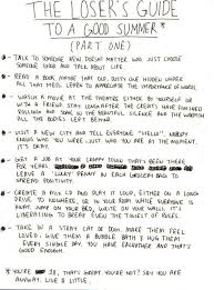 Image Result For Loser S Guide To A Good Summer Words Summer Quotes