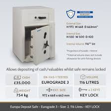 Europa Deposit Safe Grade 3 | Size 116 Litres | Chubbsafes ...