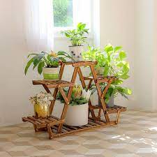 Wood Plant Stand 6 Tier Outdoor Indoor Flower Stands Etsy Plant Stand Indoor Wooden Plant Stands Wood Plant Stand