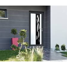 Porte D Entree Alu Cristallin H 215 X L 90 Cm Vitree Gris Anthr P Gauche Porte Entree Vitree Porte Entree Alu Entree