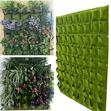 72 Poches Vert Mur Fleurs En Feutre A Suspendre Sacs Sac Croissance Plante Interieur Exterieur Jardin Jardins Verticaux Interieurs Jardin Murale Mur Vegetal Exterieur