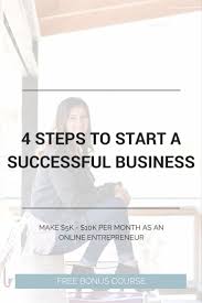 4 Steps To Start A Successful Business Make 5k 10k Per Month As An Online Entrepreneur Success Business Online Entrepreneur Small Business Tips