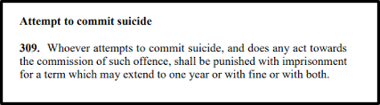 Check out and search the entire penal code of malaysia. Malaysian Law Jails People Who Attempt Suicide But That Might End Soon