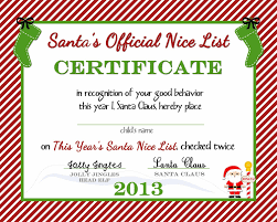 Christmas certificate template certificatetemplategift com. Santa Nice List Certificates Free Printable Nice List Certificate From The North Pole Nice List Certificate Christmas Lettering Xmas Eve Boxes