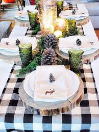 Black And White Buffalo Plaid Table Decor This Pattern Is About To Be Everywhere Christmas Table Decorations Christmas Table Settings Christmas Table