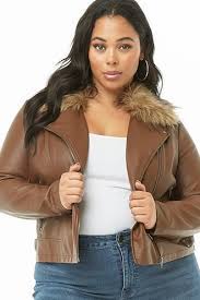 Plus Size Faux Fur Trim Moto Jacket Forever 21 Latest Trends Plus Size Girls Wardrobe