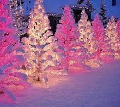 Both the mini led styles are bright like the traditional c9 string lighting with green. Hot Pink Christmas Tree Outside Pink Christmas Beautiful Christmas Trees