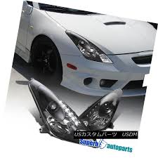 ヘッドライト 00-05トヨタセリカLED DRLプロジェクターヘッドライトブラッククリア交換 00-05 Toyota Celica LED DRL  : USパーツ取り扱い専門店 USDM - 通販 - Yahoo!ショッピング
