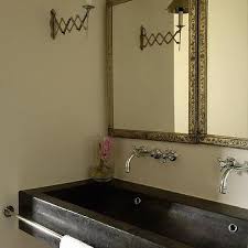 master bathroom trough sink design ideas