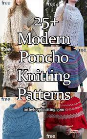 A.5 shows how squares are assembled. Modern Poncho Knitting Patterns In The Loop Knitting