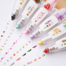Baru Kawaii Hewan Push Tipe Dekoratif Pita Koreksi Korektor Tape Stationery Sekolah Supply Tekan Tape Koreksi Tape Aliexpress