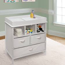 Baby Changing Table White Nursery Furniture Infant Diaper Storage Drawers Pad Doll Changing Table Changing Table Storage Nursery Changing Table