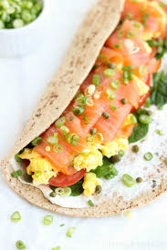 These lovely little smoked salmon bites are easy, tasty nibbles this recipe is easy to scale up so adapt it for however many people you've got coming round. Easy Smoked Salmon Breakfast Wrap Two Healthy Kitchens