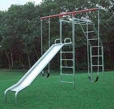 Skroutz metal swing set with slide for backyard outdoor kids fun play backyard durable construction park for physical activity and exercise. Metal Outdoor Playsets Ideas On Foter Playset Outdoor Swing Set Playground Slide