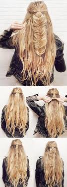Hairstyles like this tribal boho braided look work only with long hair, and curl the lower half of your hair. 30 Most Flattering Half Up Hairstyle Tutorials To Rock Any Event