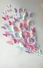 Download Paper Wall 3d Butterfly 3d Wall Art Paper Butterfly Paper Butterfly Paper Flowers Crafts