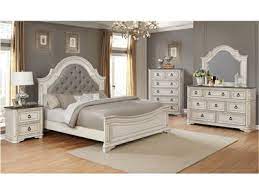 Mill Creek 6 Piece Bedroom Suite In White Finish By Crown Mark Cm B1640 King Bedroom Sets Bedroom Sets Queen Bedroom Design