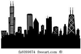 Black And White Chicago Skyline Art Free Art Print Of Chicago Illinois Skyline Detailed Vector Silhouette Freeart Fa8987975 Chicago Skyline Art Chicago Skyline Silhouette Skyline Art