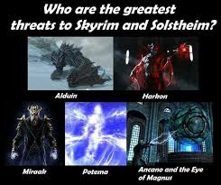 We Have To Consider What They Would Do To Each Other To Win The Battle Alone Would Be More Destructive Than Elder Scrolls Funny Elder Scrolls V Skyrim Skyrim