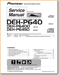 pioneer dehp 6400 automotive audio on demand pdf download english