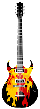 Flame Electric Guitar Png Image Electric Guitar Guitar Cool Guitar