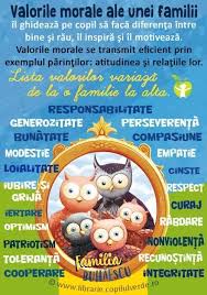 Valorile Morale Ale Unei Familii Kids And Parenting Parenting Lessons Kids Education