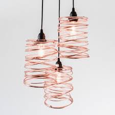 Spiral Nest Cascading 3 Light Chandelier Wire Lampshade Diy Chandelier Diy Pendant Light