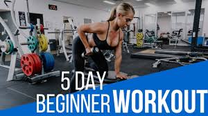 4 week beginner workout 5 days you