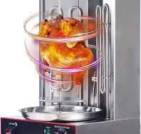 Commercial Electric Chicken Rotisserie Oven - 3-Roller Stainless Steel 220V  Roaster