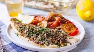 Simple Oven Baked Sea Bass Recipe Food Com