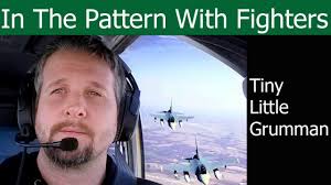 F/A-18 Hornets Blast By "Tiny Little Grumman" Private Plane With  Wing-Rocking Salute