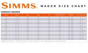 Simms Sizing Chart Waders Www Bedowntowndaytona Com