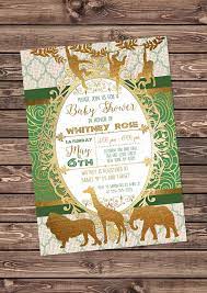 Gold Safari Baby Shower Invitation African Jungle Editable Etsy Gold Safari Baby Shower Safari Baby Shower Safari Baby Shower Invitations