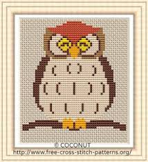 Make this bear cross stitch and tell the world you're addicted to cross stitch! Owl Free And Easy Printable Cross Stitch Pattern Free Cross Stitch Pattern