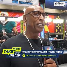 "I'm really happy for Saquon to get out of New York" 😏 — Eric Dickerson  spoke with John Clark at Radio Row in New Orleans ahead of the Super Bowl.,  Don't miss the full interview with Eric Dickerson