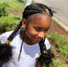 Dutch braids are some of the cutest hair braiding styles for kids of all ages. Feed In Braid Style For Natural Kids Hair Feed In Braids Hairstyles Black Kids Hairstyles Girls Hairstyles Braids