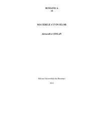 Citiți ultimele știri ale zilei la temă sankt petersburg: Pdf Misterele Cuvintelor Alexandru Ciolan Academia Edu
