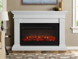 Santa monica 28 espresso media console electric fireplace cabinet mantel package. Real Flame Beau White Electric Fireplace 8080e W Real Flame