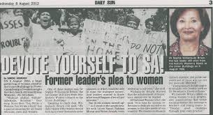 Months of intimidation, harassment and arrest coul. Devote Yourself To Sa Former Leader S Plea To Women Daily Sun Gender Links