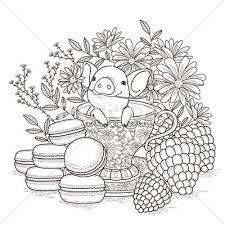 Adorable Piggy Coloring Page Stock Illustration Ad Coloring Piggy Adorable Libros Para Colorear Adultos Mandalas Para Colorear Animales Libros Para Colorear