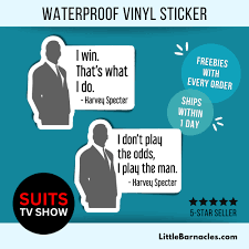 Harvey Specter Quote Sticker Suits TV Show Waterproof Vinyl Suits Fan Gift  Lawyer Attorney Gift Law Student