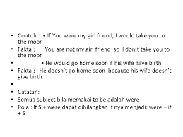 Contoh kalimat pengandaian tipe 1. Conditional Sentence Kalimat Pengandaian Tipe 1 Pola Kalimat