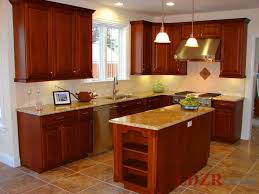 Kitchen island seating doesn't have to face inward. Model Small Kitchen Designs