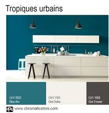 Cette Cuisine Illustre Le Style Tropical Tout En Subtilite En Associant La Luxuriance Du Bleu Aru A La Deco Salon Design D Interieur Colore Cuisines Lumineuses