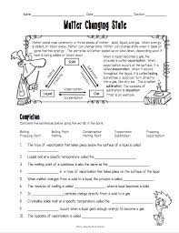 Science 8 states of matter worksheet answer key. Matter Changing States Worksheet Matter Worksheets States Of Matter Worksheet Chemistry Worksheets
